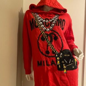 Authentic Moschino oversized hooded sweatshirt